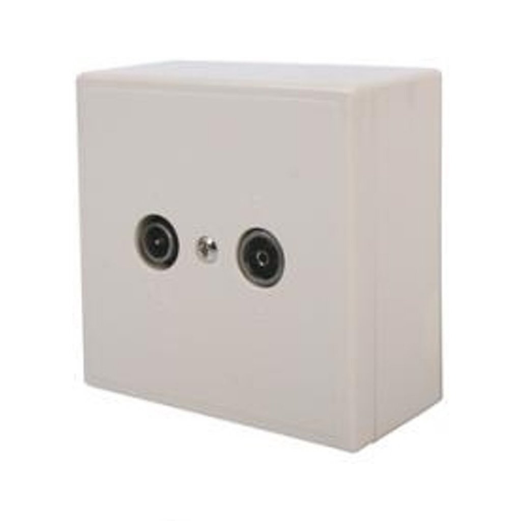 Skytronic 122223 Anténna zásuvka biela