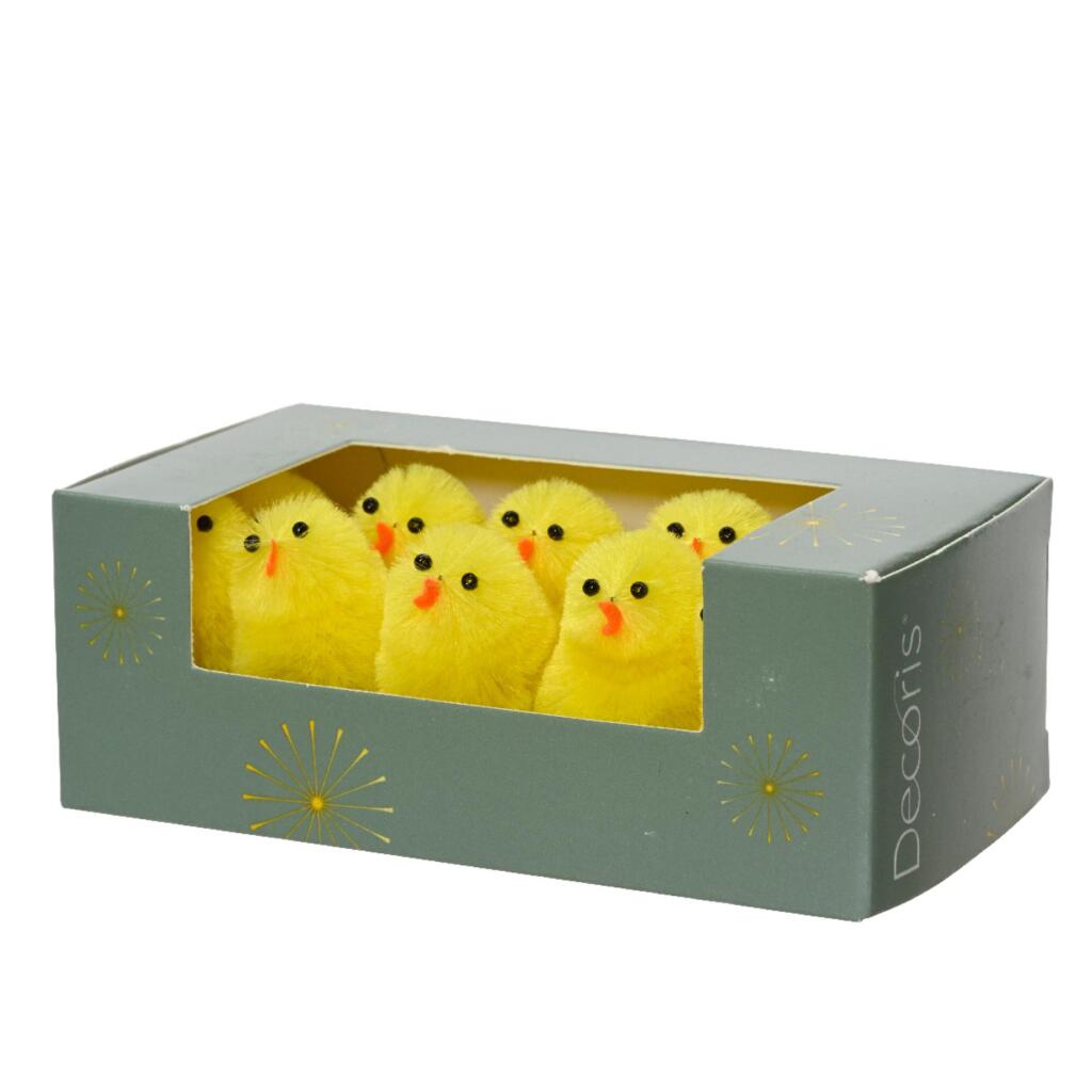 Dekorácia Decoris Mini kuriatka 5 cm 10 kusov žlté
