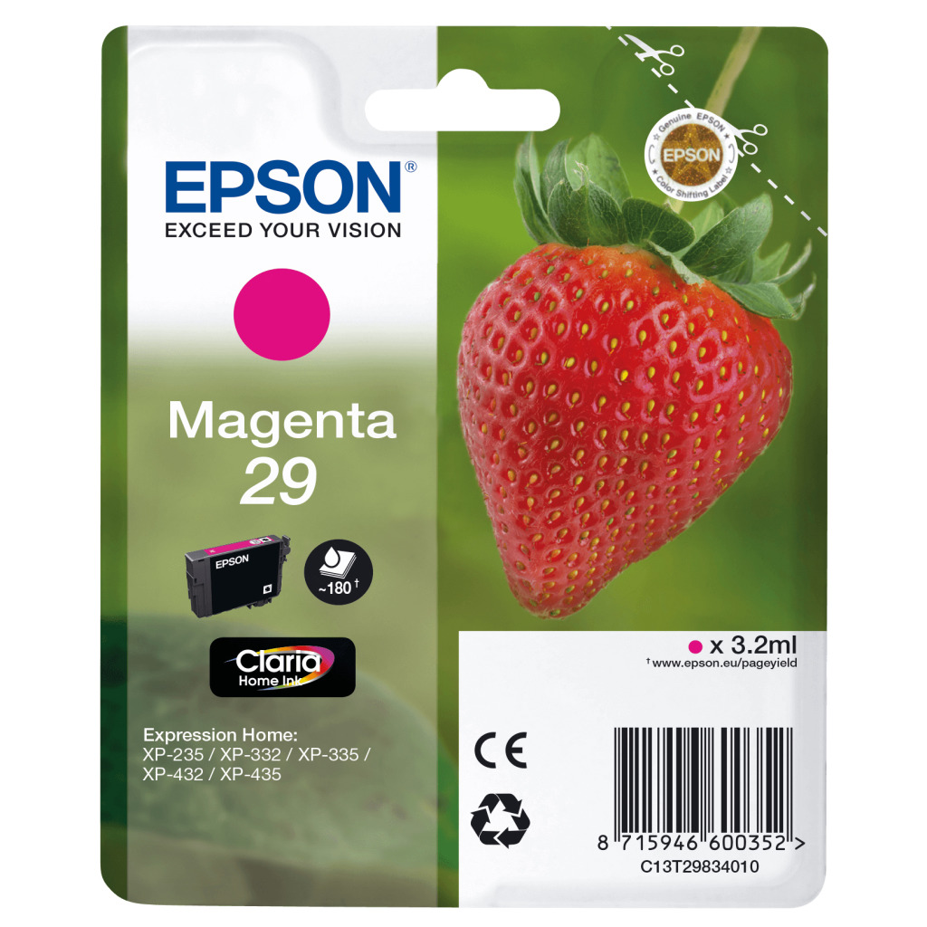 Originálna červená atramentová kazeta Epson T298340 3,2 ml