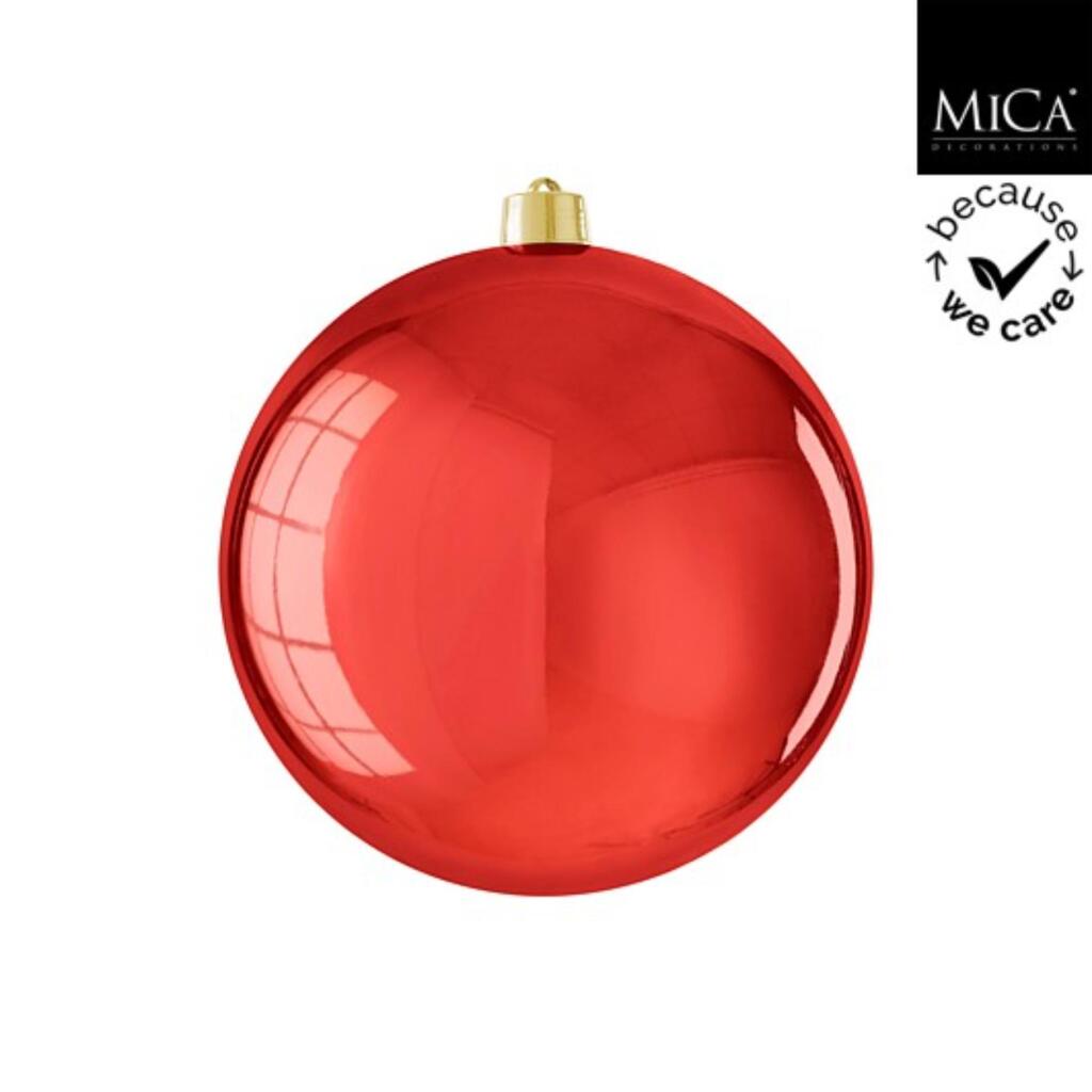 Vianočná guľa Mica Decorations Unbreakable 25 cm lesklá červená