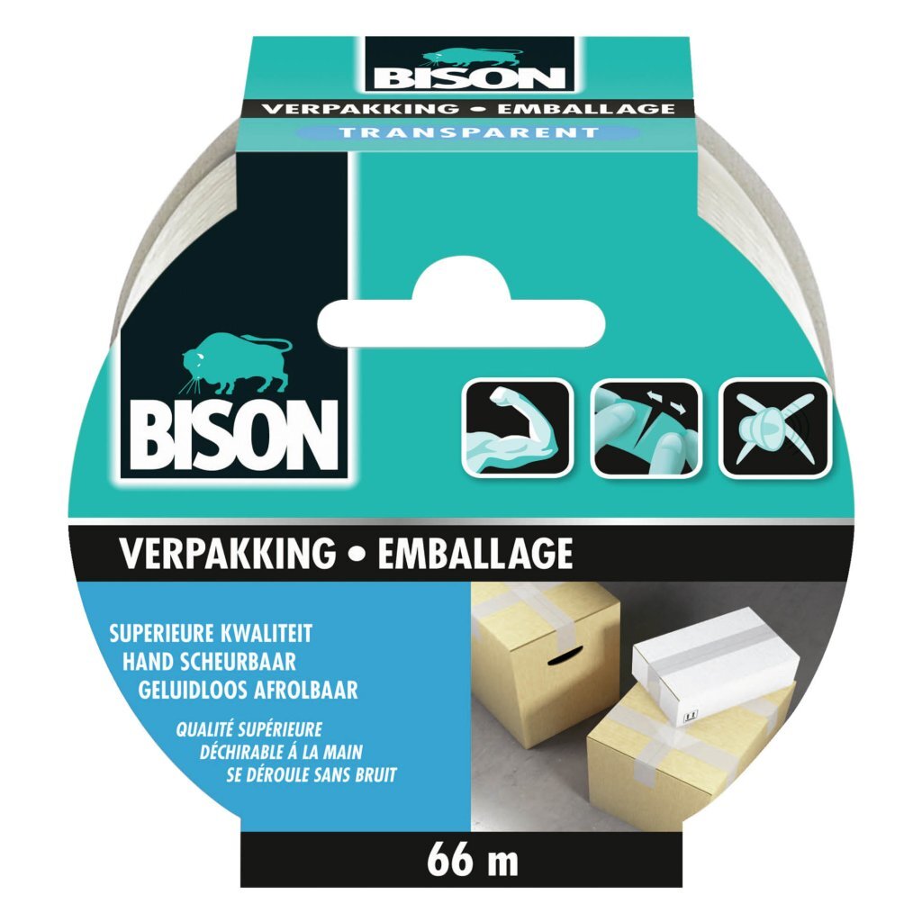 Baliaca páska Bison 5x660 cm priehľadná