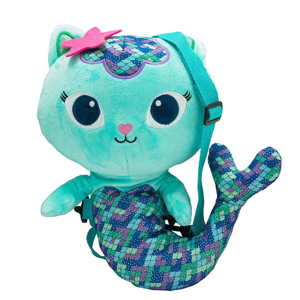 Gabbyin domček pre bábiky 3D batoh Plyšová morská panna Mačka