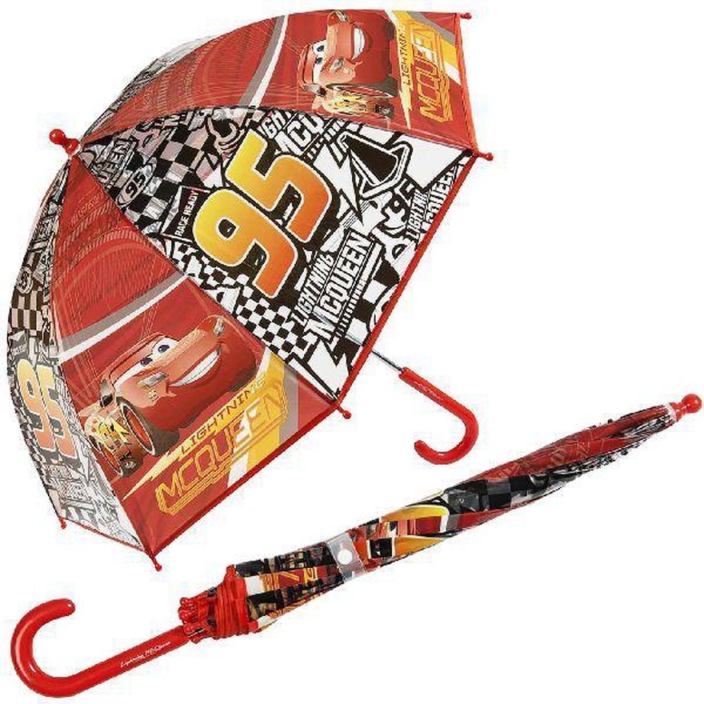 Detský dáždnik Disney Cars červený/čierny