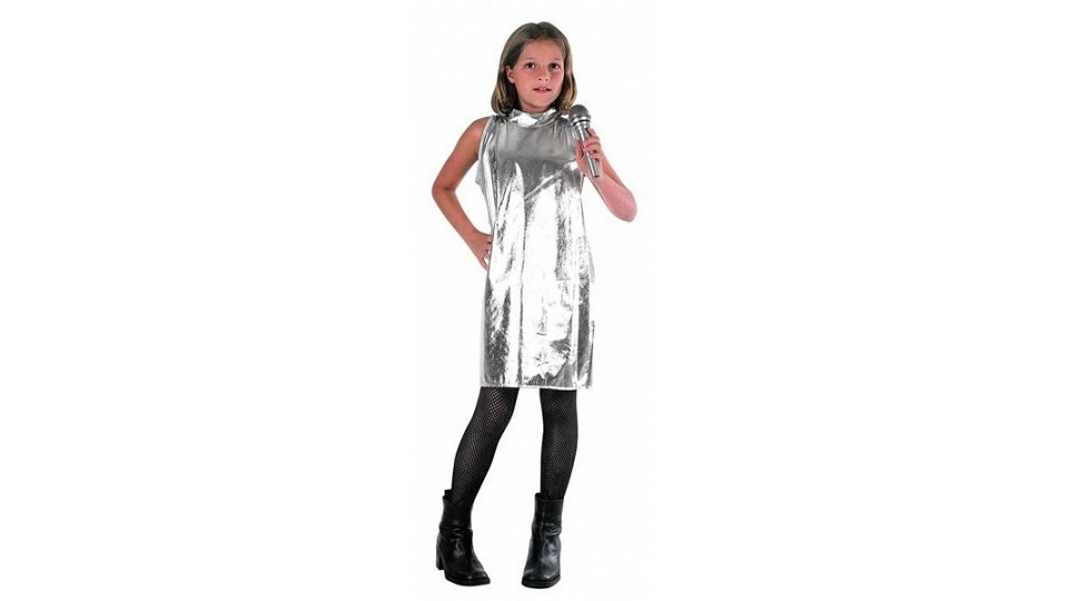 Detský kostým klauna s disco tematikou pre dievčatá 4-6 rokov