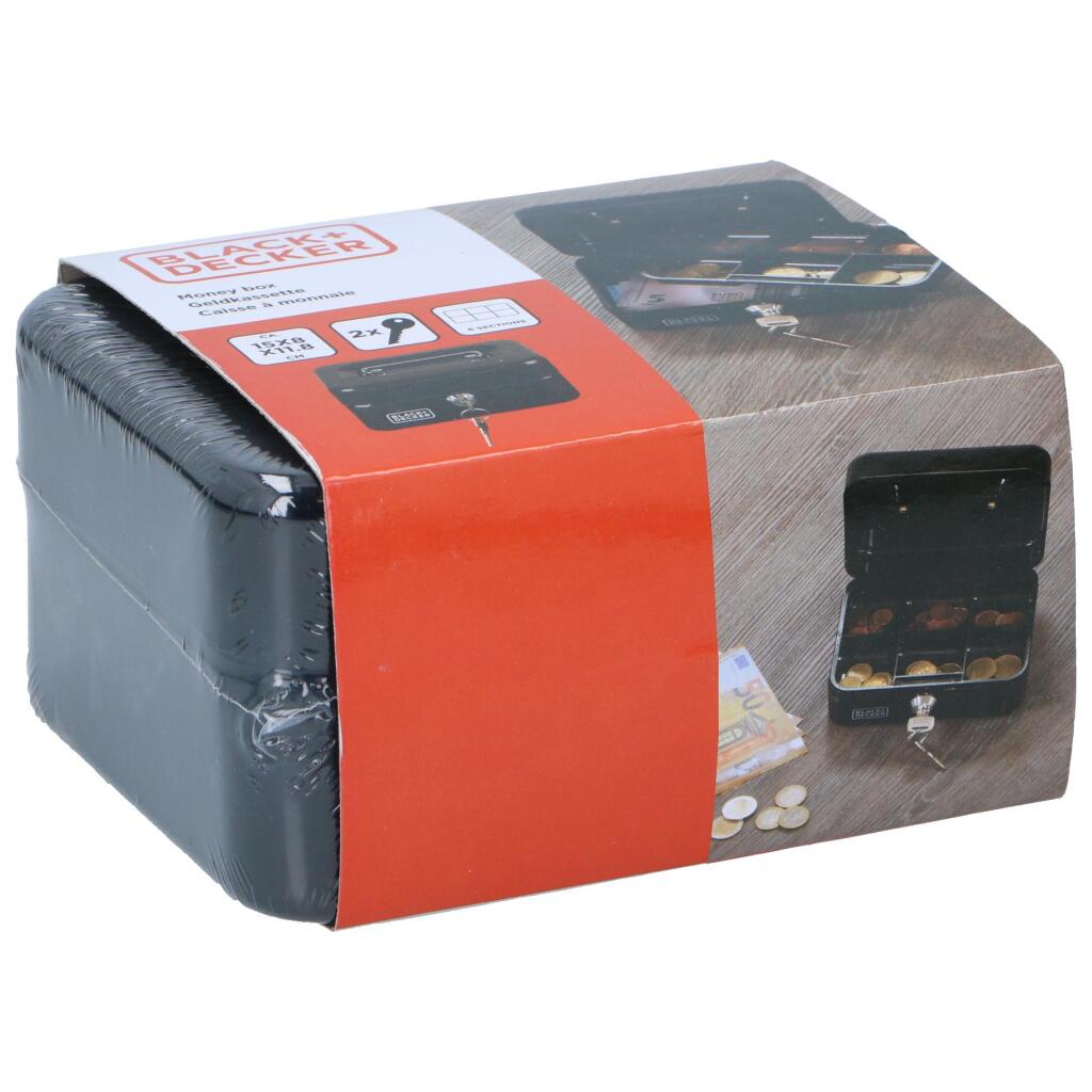 Pokladnička Black+Decker 15x8x11,8 cm čierna