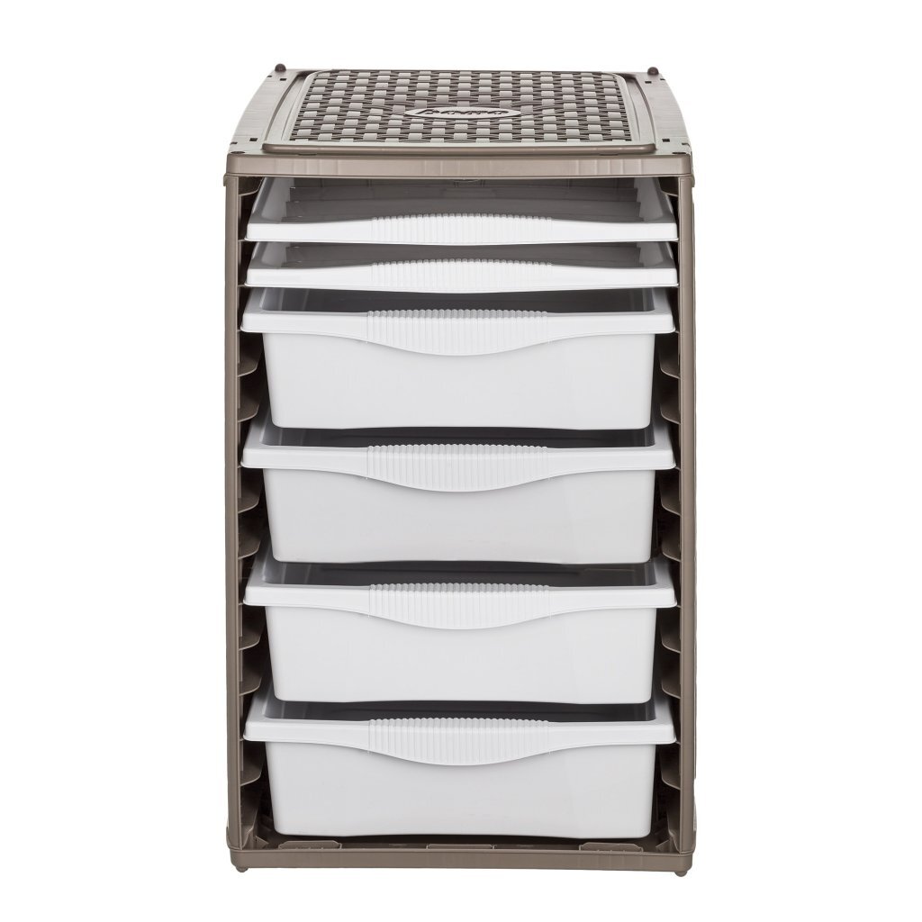 Úložný systém Bama Ri,ordino 34x41x53 cm Taupe/Biela