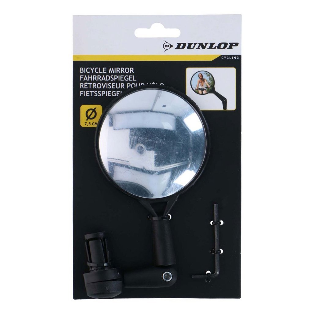 Dunlop Zrkadlo na bicykel 7,5 cm čierne