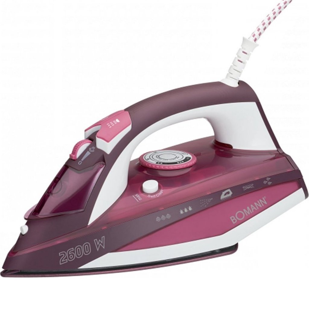Naparovacia žehlička Bomann DB 6005 CB 2600 W fialová/biela