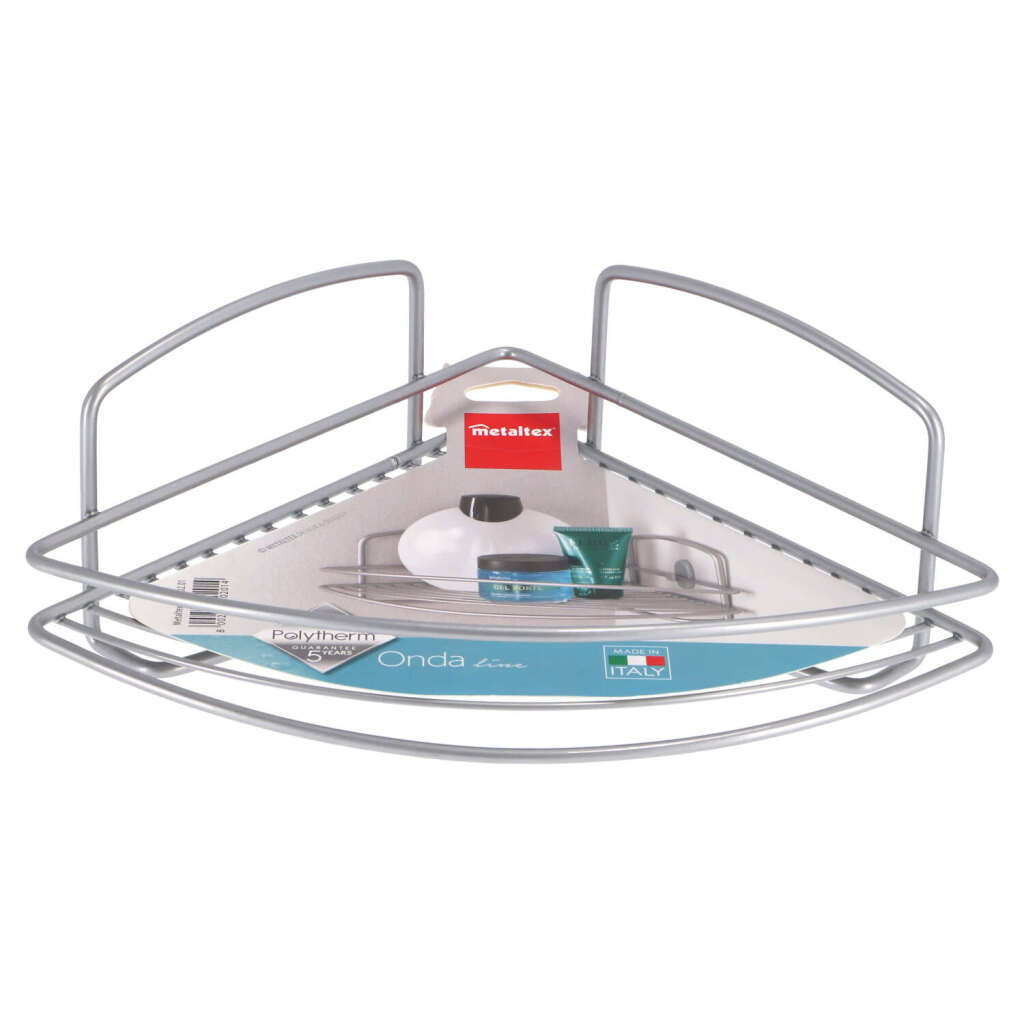Kúpeľňový vešiak Metaltex Onda 22x22x11 cm strieborný