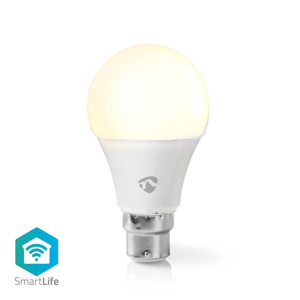 Nedis WIFILW12WTB22 Smartlife LED žiarovka Wi-Fi B22 800 Lm 9 W teplá biela 2700 K Energetická trieda: A+ Android a iOS A60