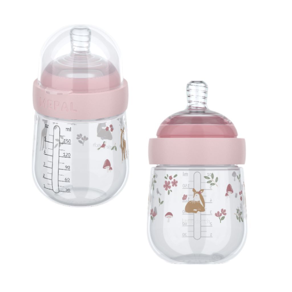 Dojčenská fľaša Mepal Little Dutch Fairy Garden 165 ml ružová