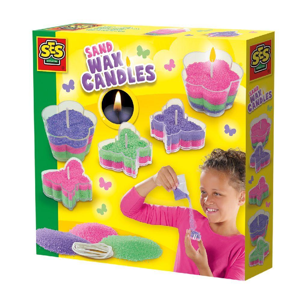 Kreatívne pieskové voskové sviečky SES