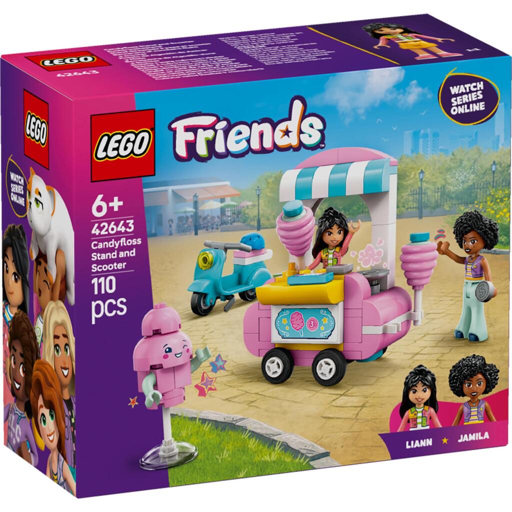 Lego Friends 42643 Stojan na cukrovú vatu a kolobežka
