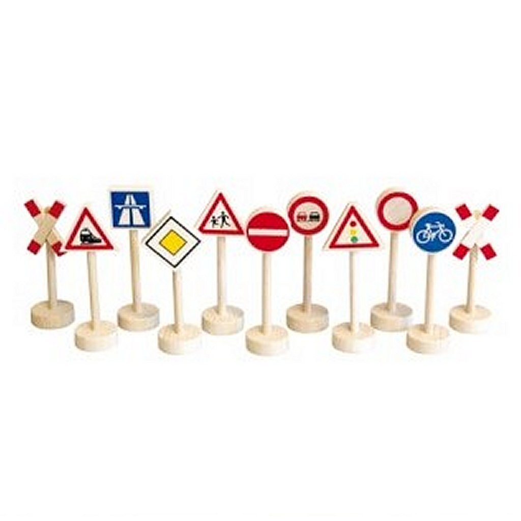 Drevené dopravné značky Simply for Kids, 12 kusov