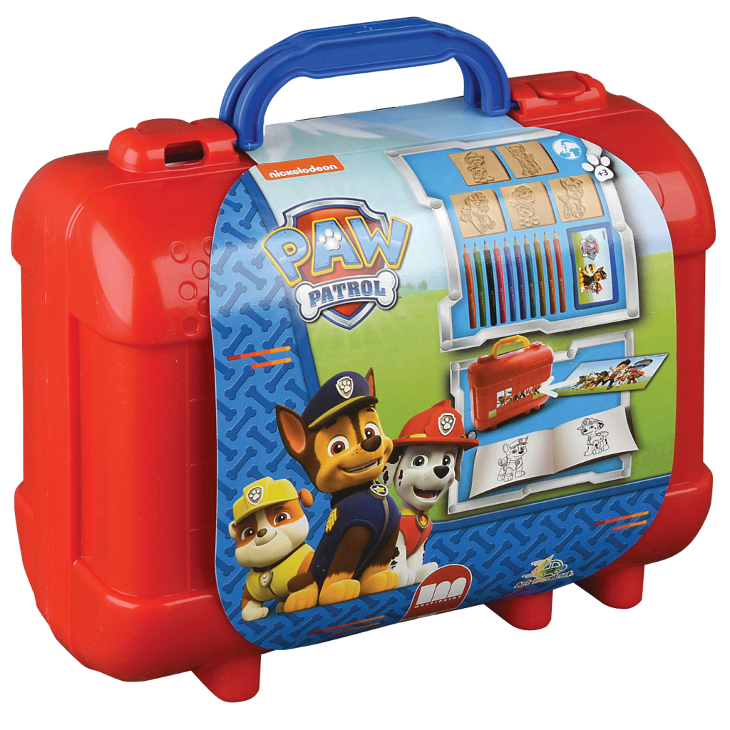 Sada farebných pečiatok Paw Patrol s kufríkom