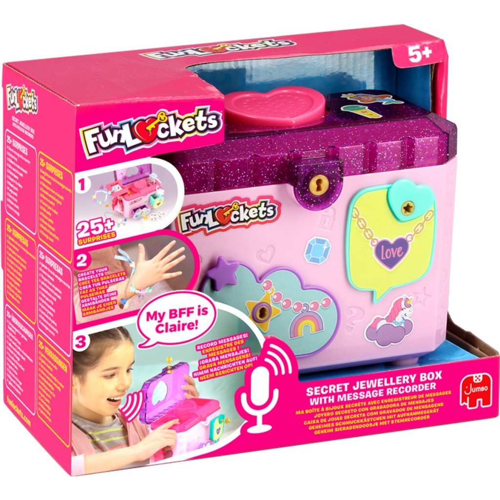 Tajná šperkovnica a záznamník správ Jumbo FunLockets