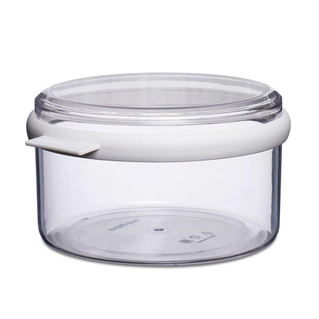 Úložný box Mepal Stora okrúhly 1,5 l biely/priehľadný