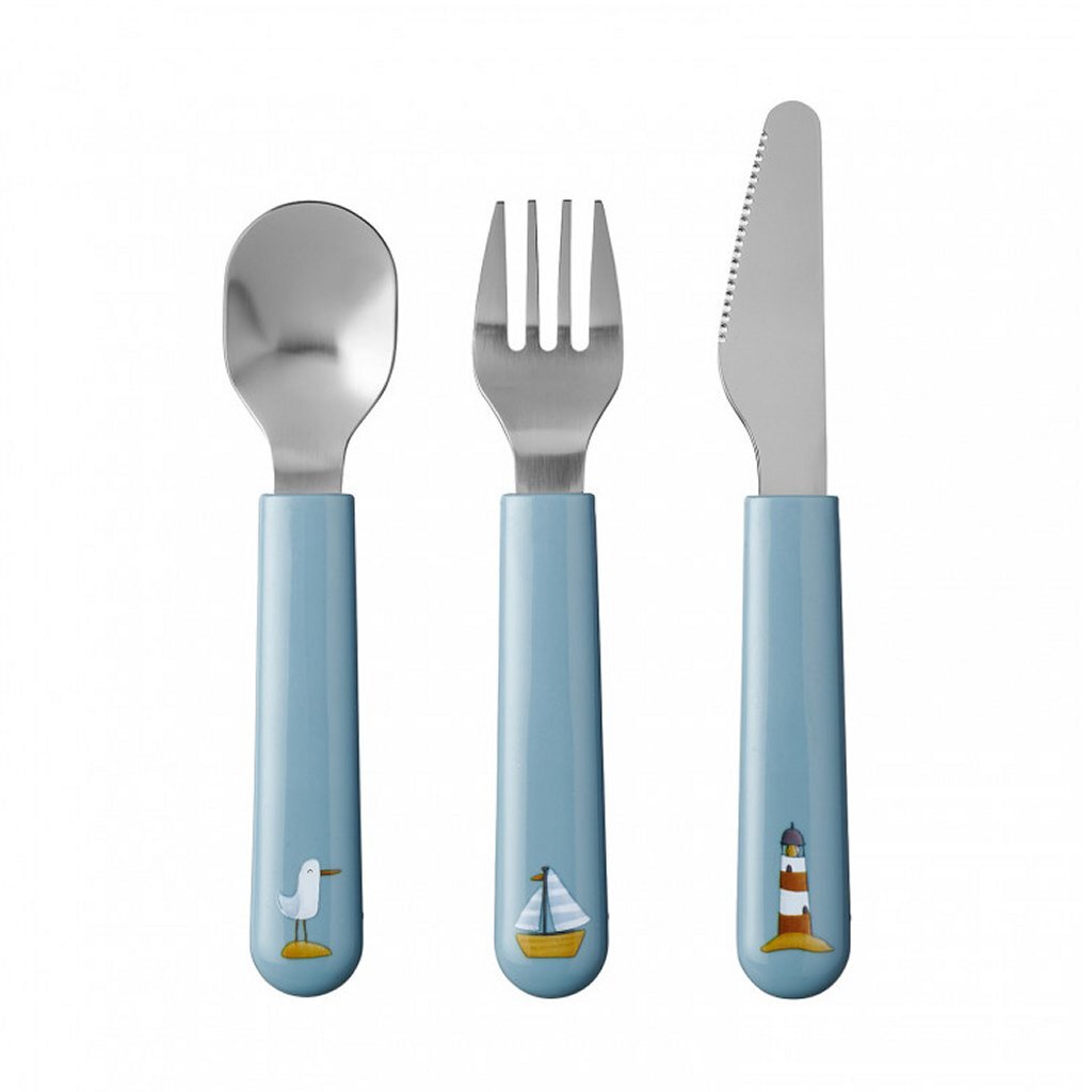 Príbor Mepal Little Dutch Sailors Bay 3-dielny modrý