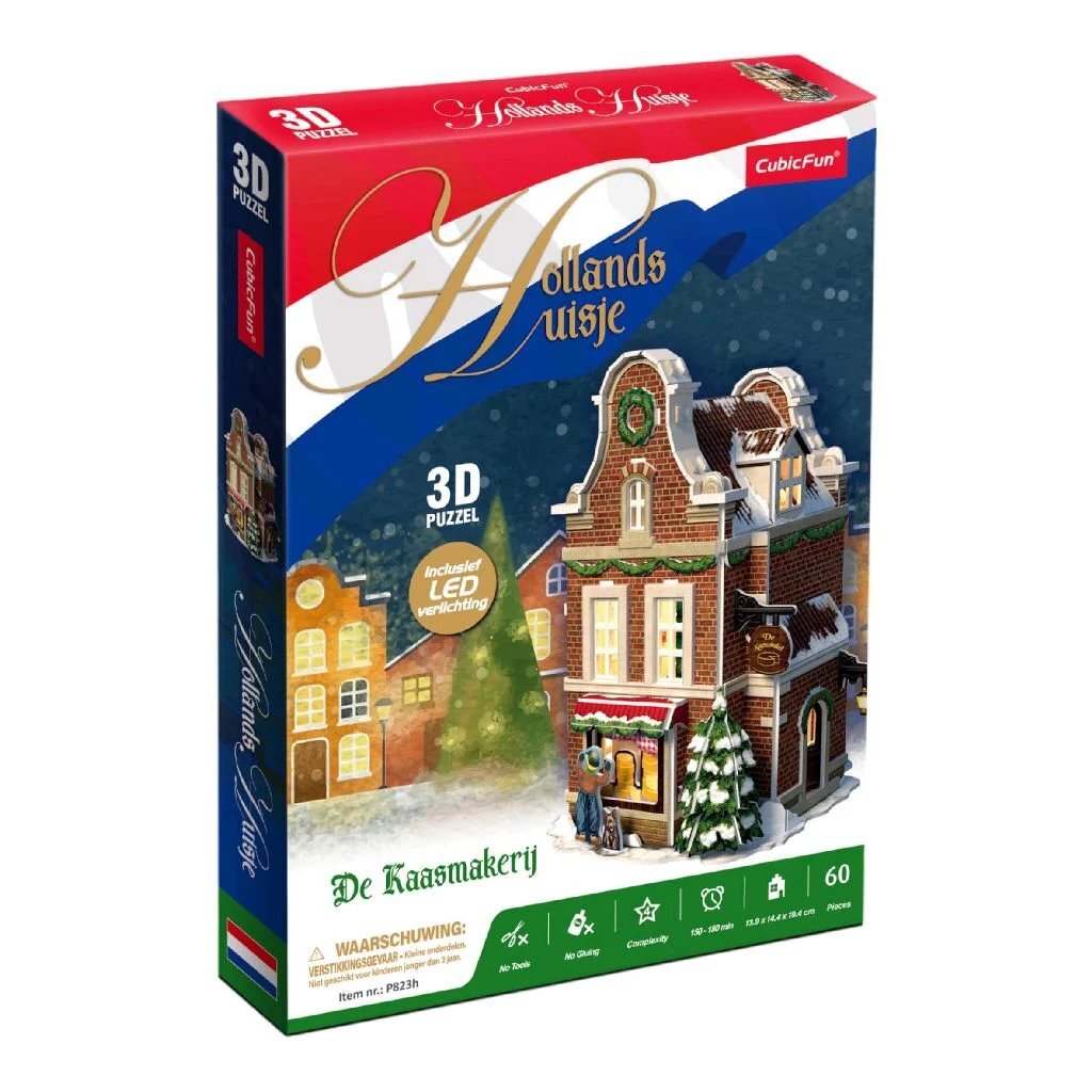 3D puzzle Cubic Fun Holandský dom Zimný syráreň + svetlo 60 dielikov