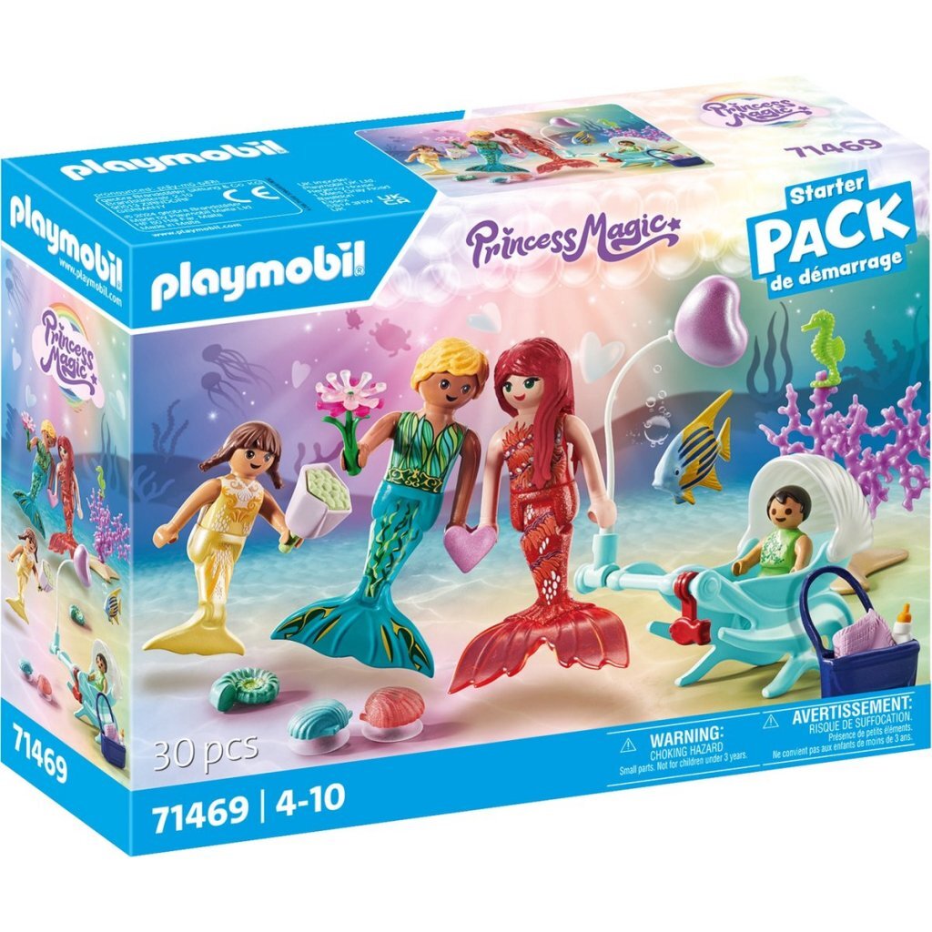 Playmobil 71469 Princezná s magickými štartovacími balíčkami, rodina morských panen