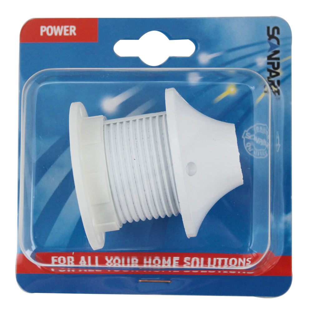 Objímka Scanpart E27 biela s krúžkom