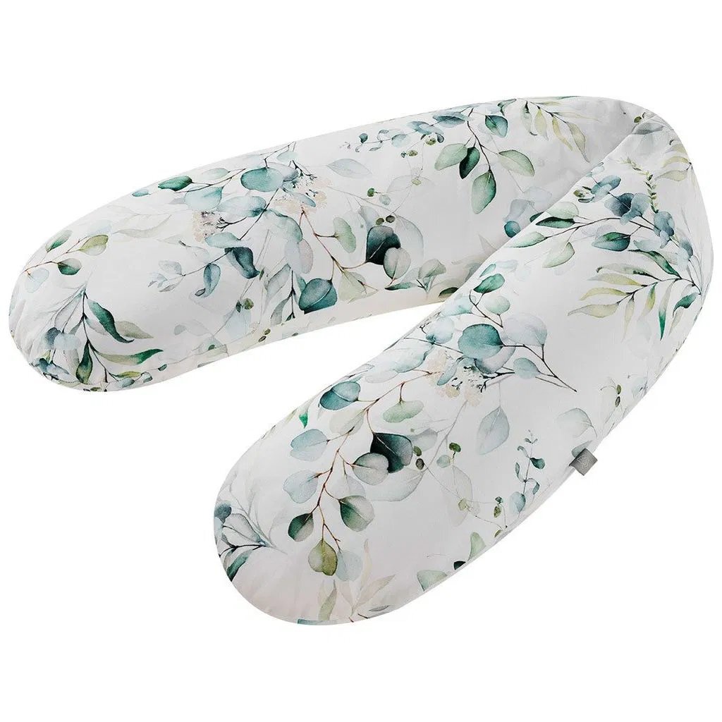 Rotho dojčiaci vankúš s motívom listov 190x35 cm zelený/biely