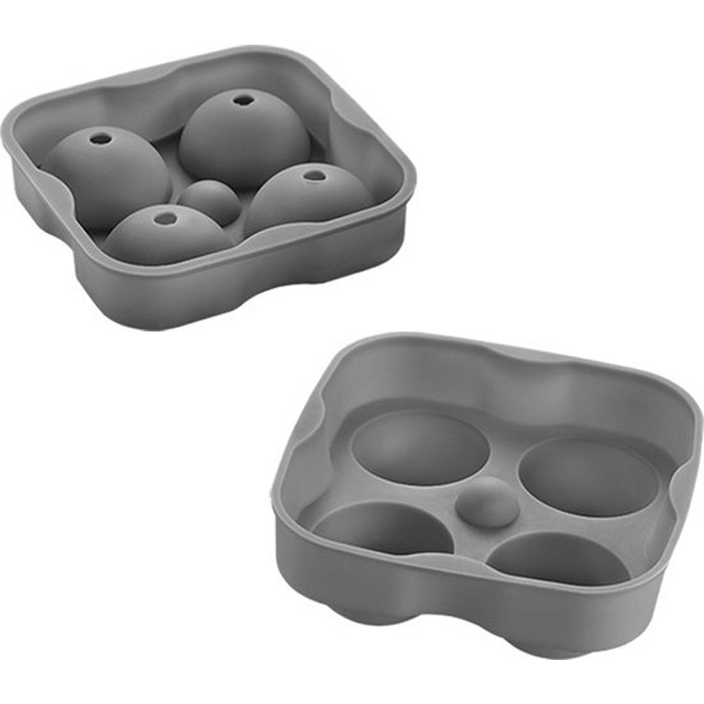 Formičky na ľad Metaltex 4,5 cm 2 kusy sivé/silikónové