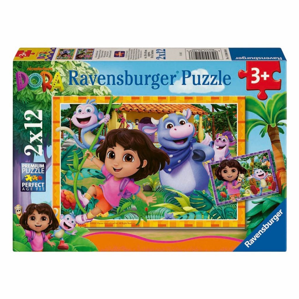 Ravensburger Puzzle Dora, zvládneme to! 2x12 dielikov