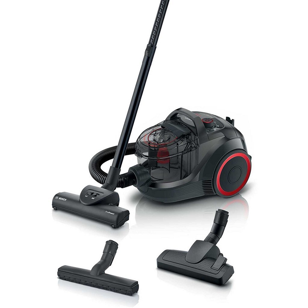 Vysávač Bosch BGS21POW2 ProPower Series 4, 2 l, 750 W, čierny/červený