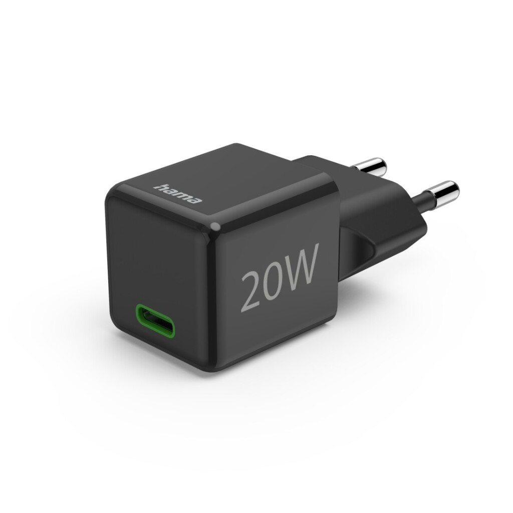 Rýchlonabíjačka Hama USB-C PD/Qualcomm® Super-Mini-Charger 20 W čierna