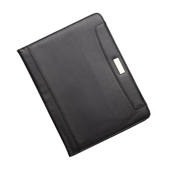 Juscha JU-96086 Zošit na písanie Alassio Mares A4 umelá koža čierny poznámkový blok s kalkulačkou 33x26x2,5 cm