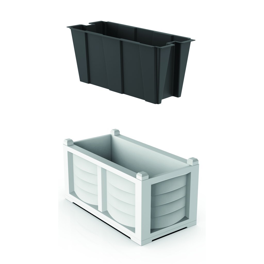 Kvetináč Bama Kit Arredo 80x42,5x42 cm biely