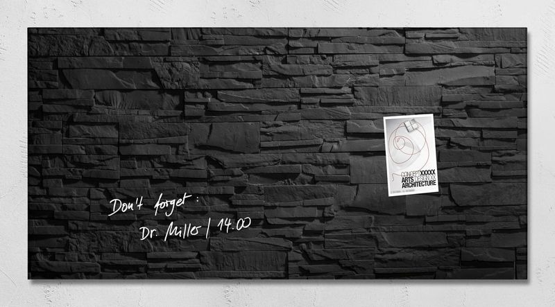 Sigel SI-GL149 Sklenená magnetická tabuľa Artverum 910x460x15mm Bridlica