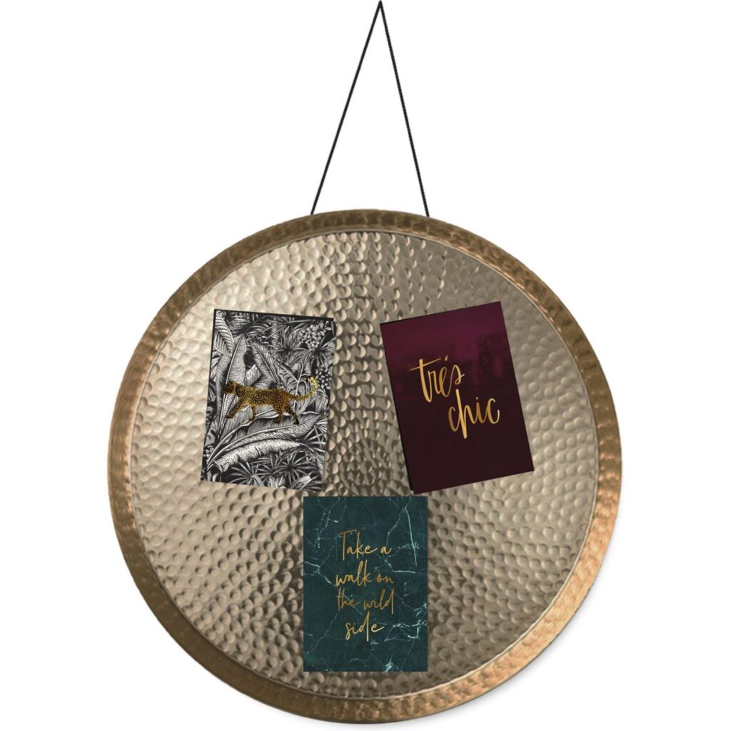 Nástenná dekoračná misa Gusta 38 cm zlatá/hliníková