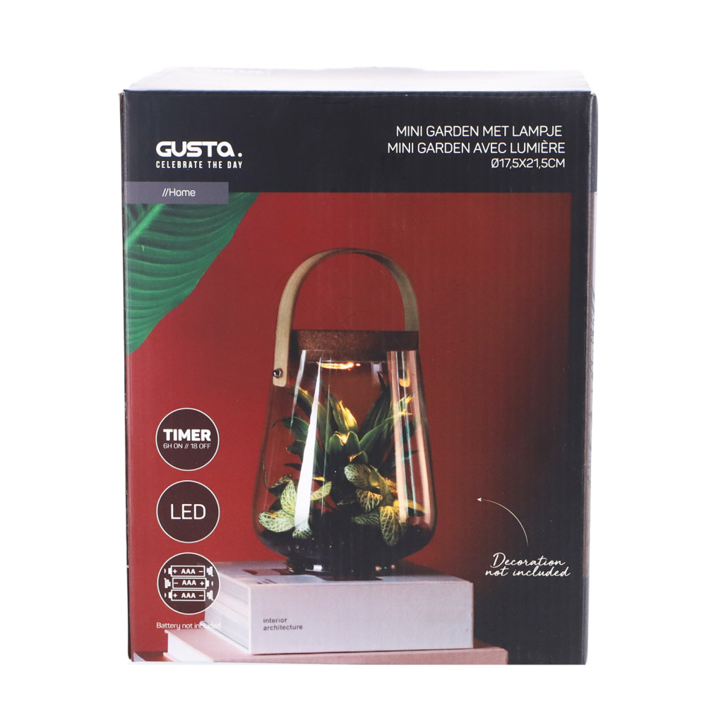 Mini záhradná lampa Gusta s 21,5 cm