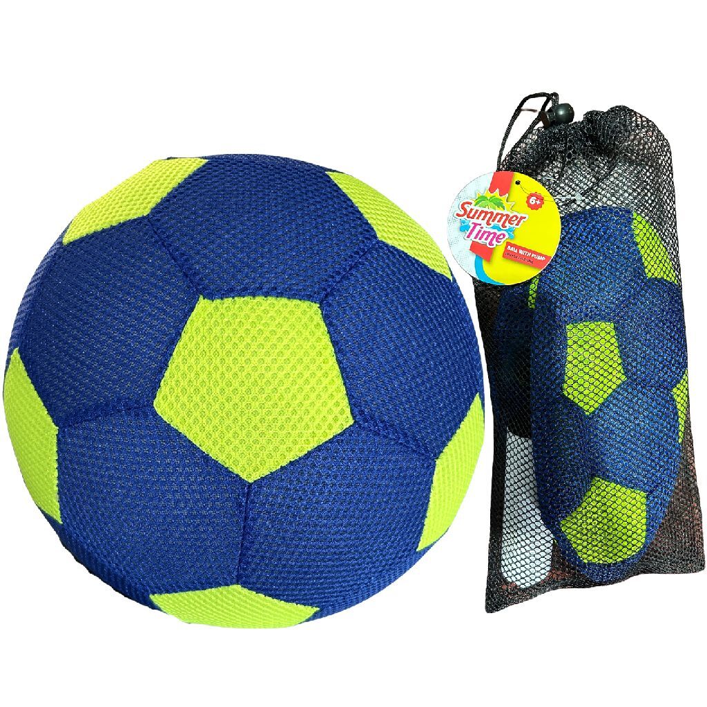 Letná nafukovacia lopta s pumpou modro-zelená