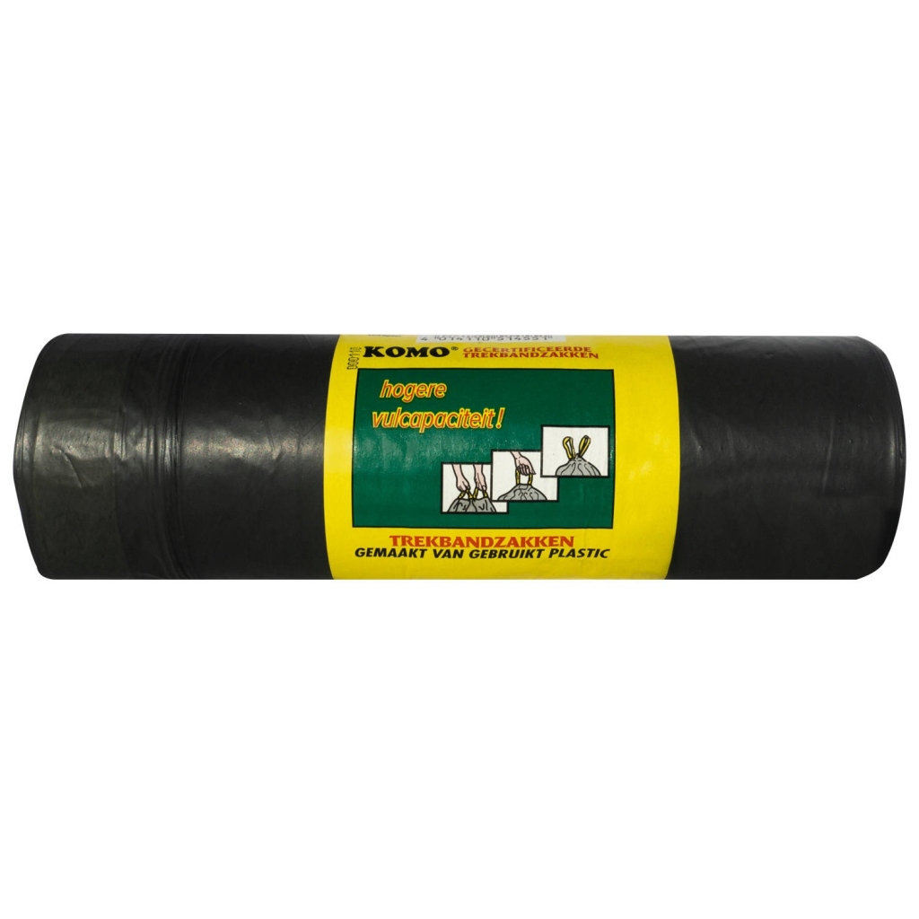 Vrecia na odpad Komo so sťahovacou šnúrkou 60x80 cm čierne
