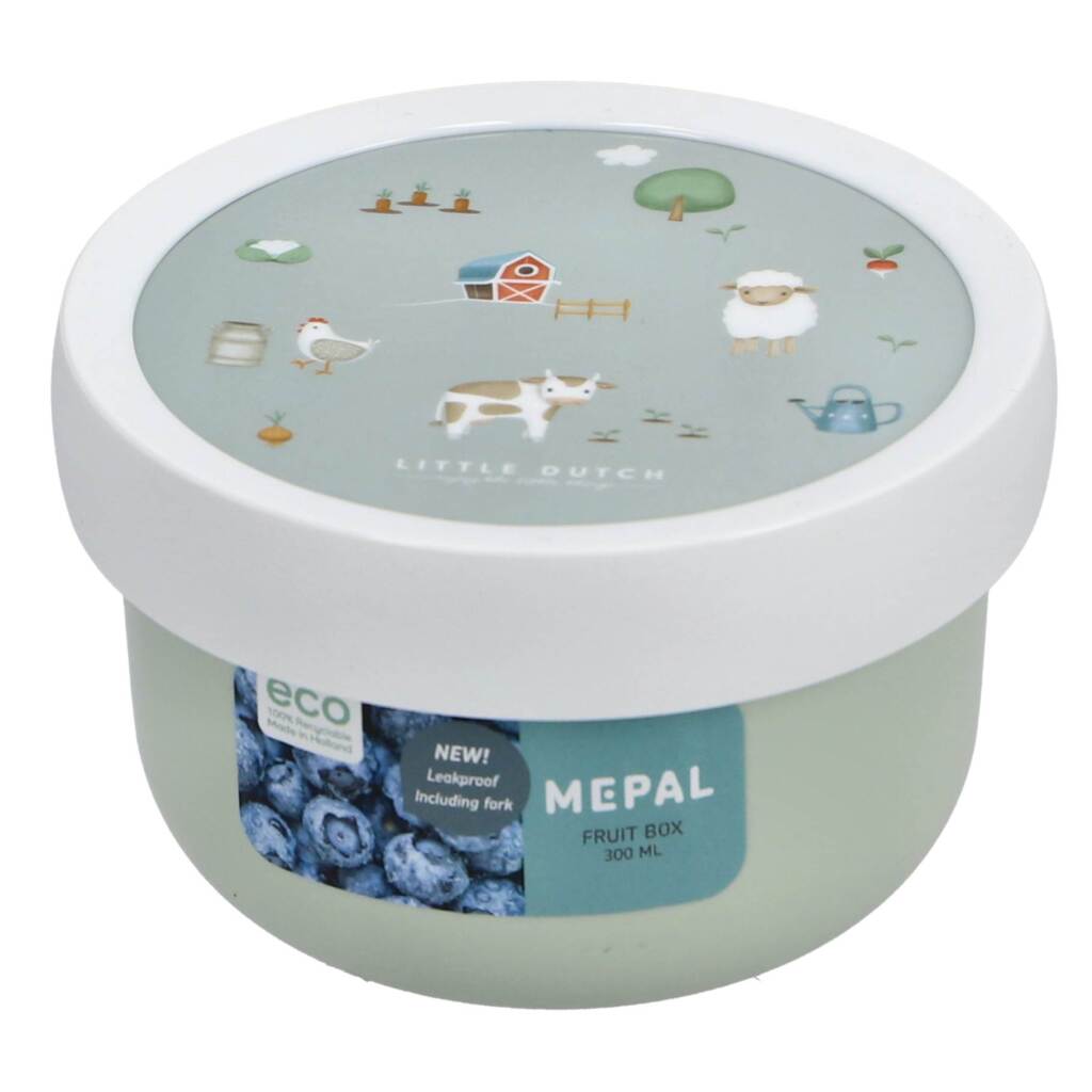 Mepal Campus Fruitbox Little Dutch Farm 300 ml zelená/biela