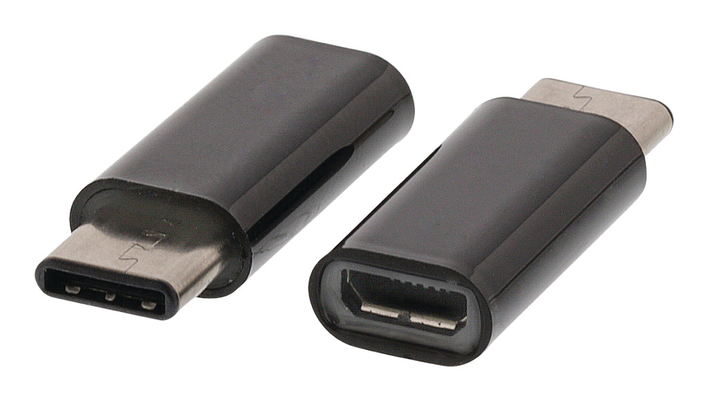 Valueline VLCP60910B USB 2.0 adaptér USB-C samec - USB Micro-B samice čierny
