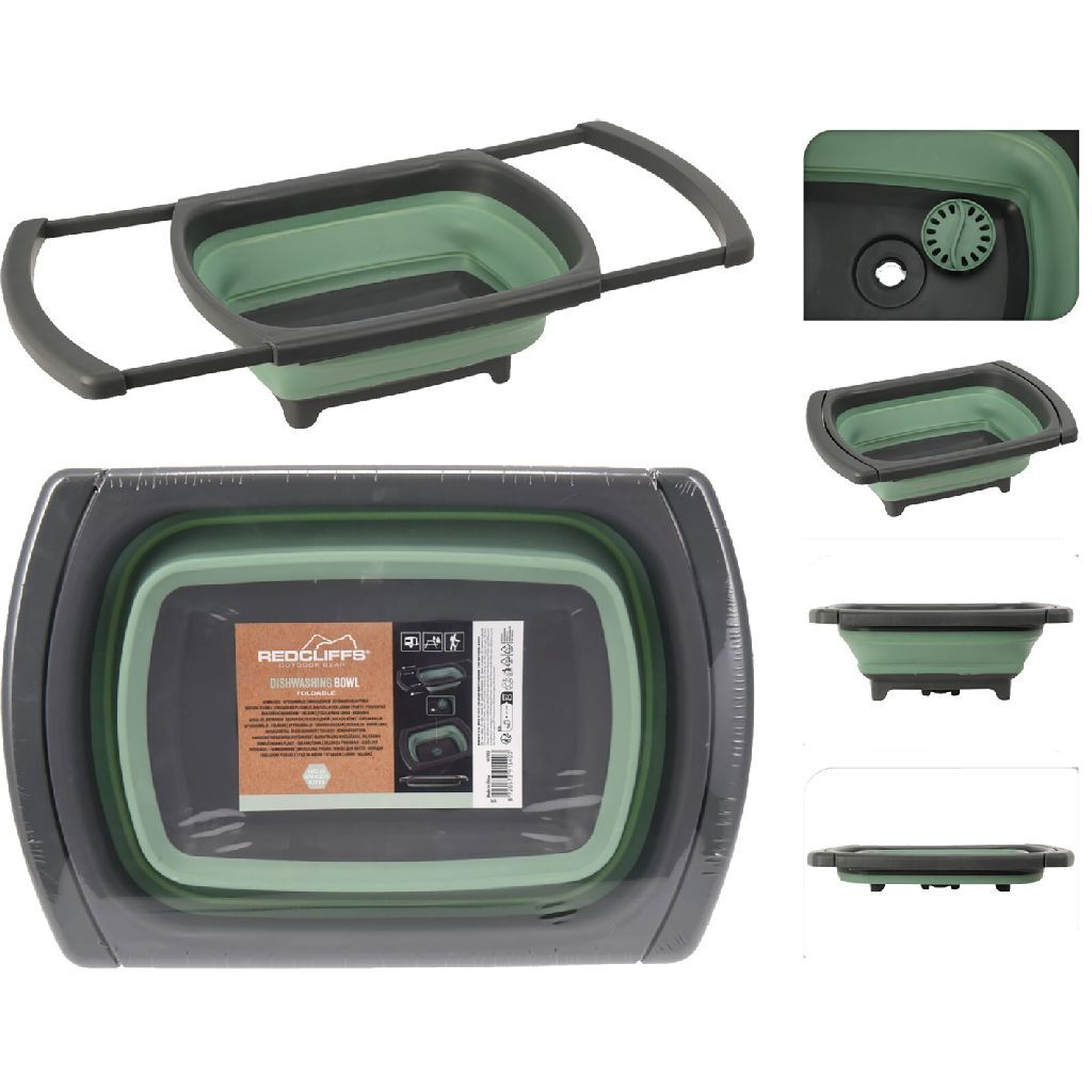 Skladacie umývadlo Redcliffs 29x5,5x26 cm zelená/antracitová