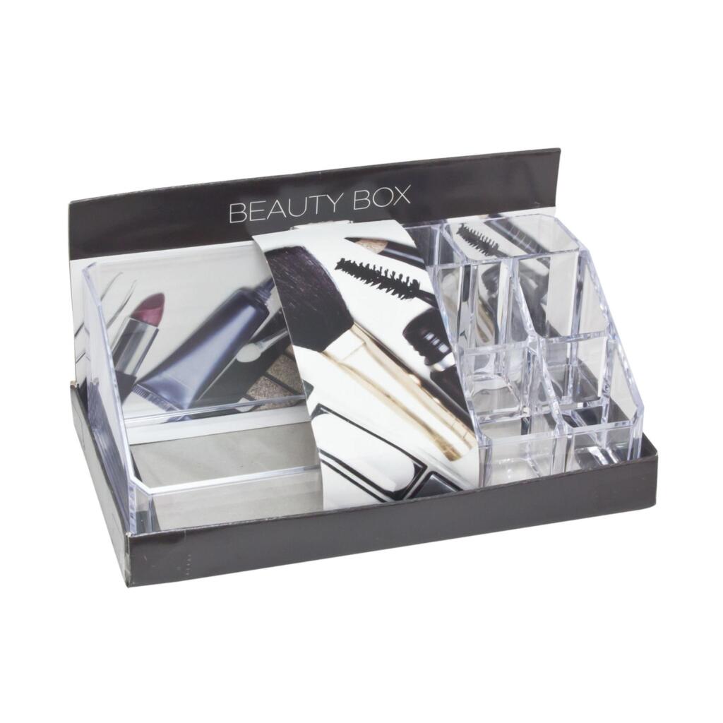 Priehľadná úložná krabička na kozmetiku 17,5 x 9,5 x 6,5 cm