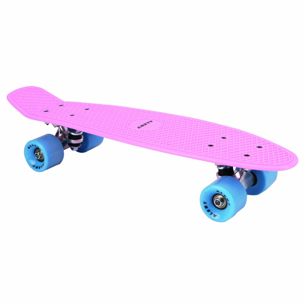 Skateboard Alert 55 cm ružovo-modrý