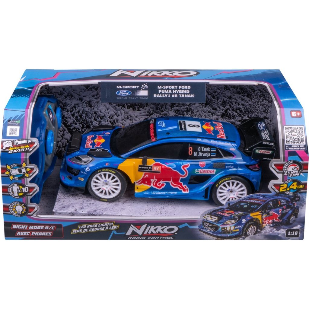 Nikko RC Rally M-Sport Ford Puma #8 Tanak 1:18 + svetlo