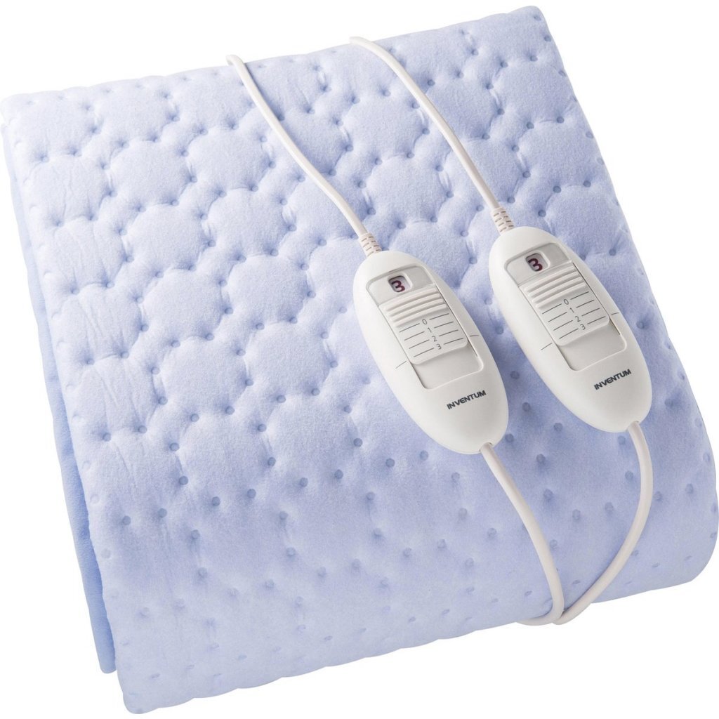 Inventum HN5211L Elektrická deka pre 2 osoby 150x140 cm svetlomodrá/fleecová