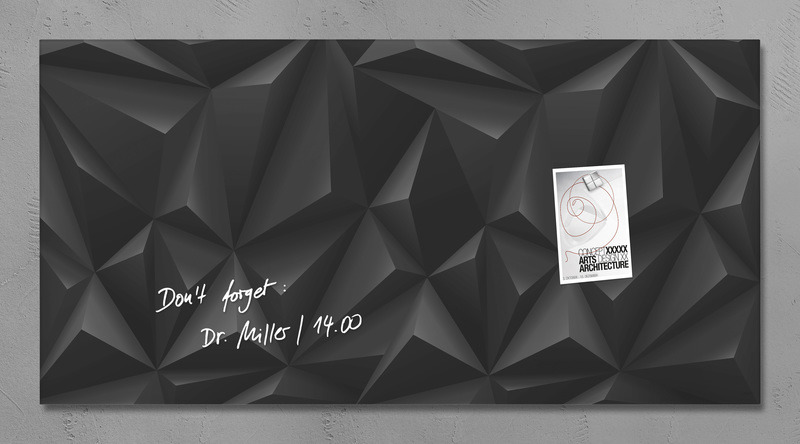 Sigel SI-GL261 Sklenená magnetická tabuľa Artverum 910x460x15mm Čierny diamant
