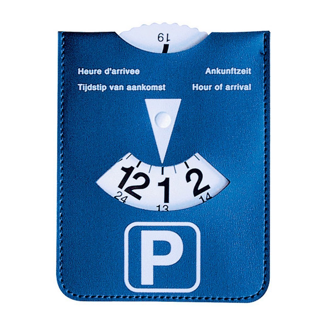 Parkovací disk Kangaro v modrom koženkovom puzdre