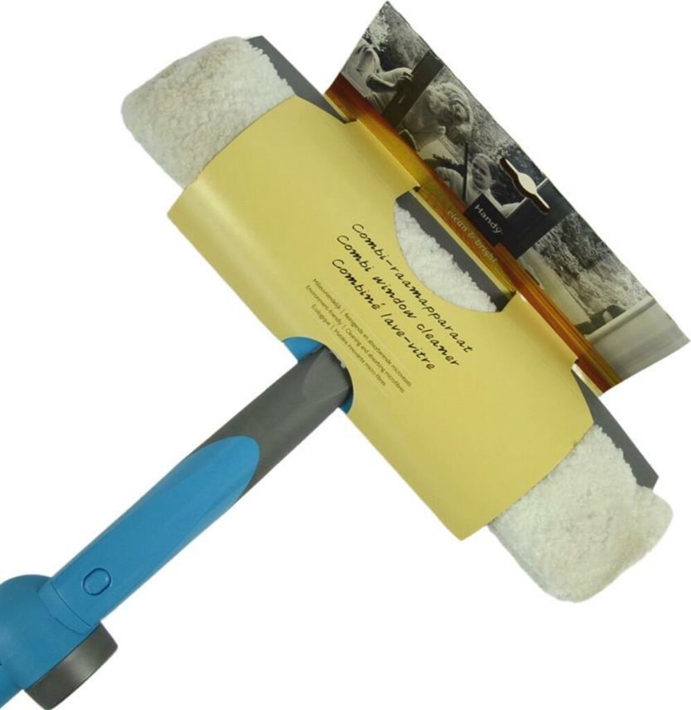 Praktická stierka na okná s teleskopickým ramenom 150 cm modro-sivá