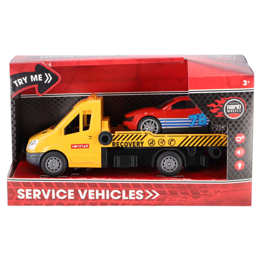 Odťahové vozidlo Rapid Wheels + Auto + Svetlo a zvuk