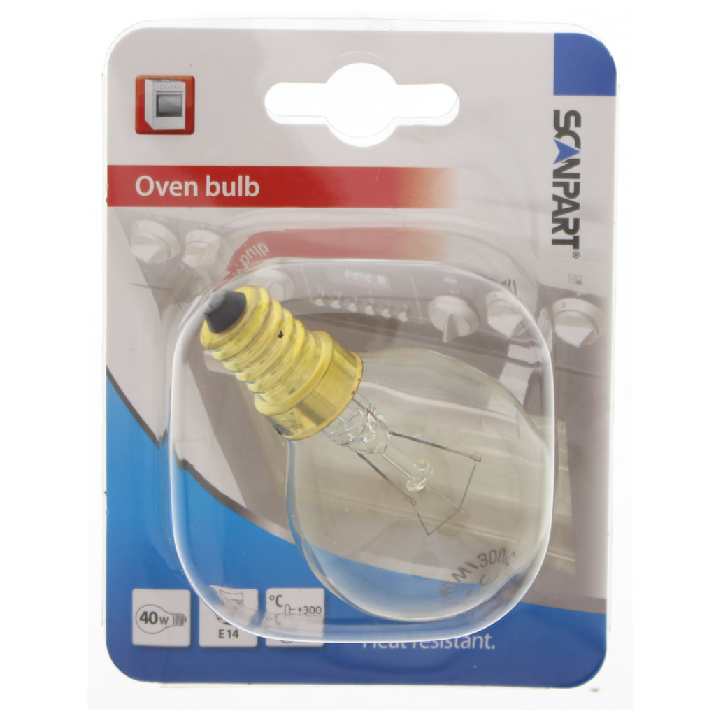 Žiarovka do rúry Scanpart 1100000001 F126 E14 40W 300gr. Guľová.