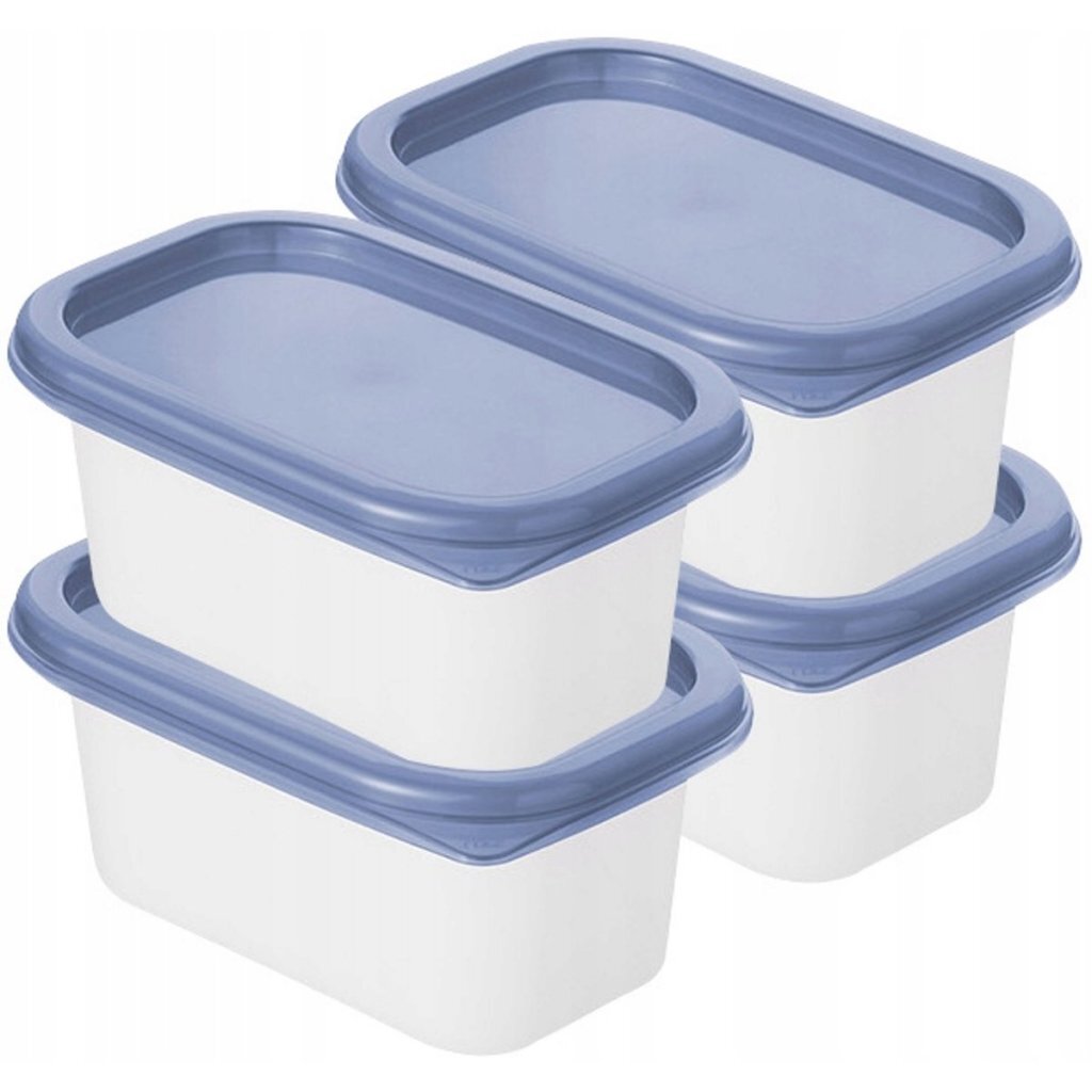 Mraziace boxy Rotho Domino 4x0,2 l Horizon modrá/biela